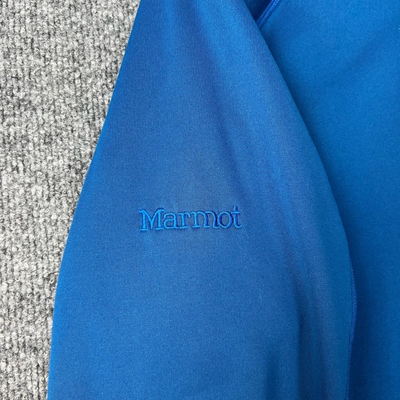 Marmot Jacket Mens XXL Blue Full Zip Fleece Long Sleeve Outdoor Workwear Hike‎ - Picture 2 of 10